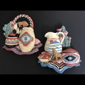 VTG HOME INTERIOR 2 PC SOUTHWESTERN WALL PLAQUES